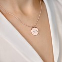 Personalised Circle Necklace With Luxury Chain