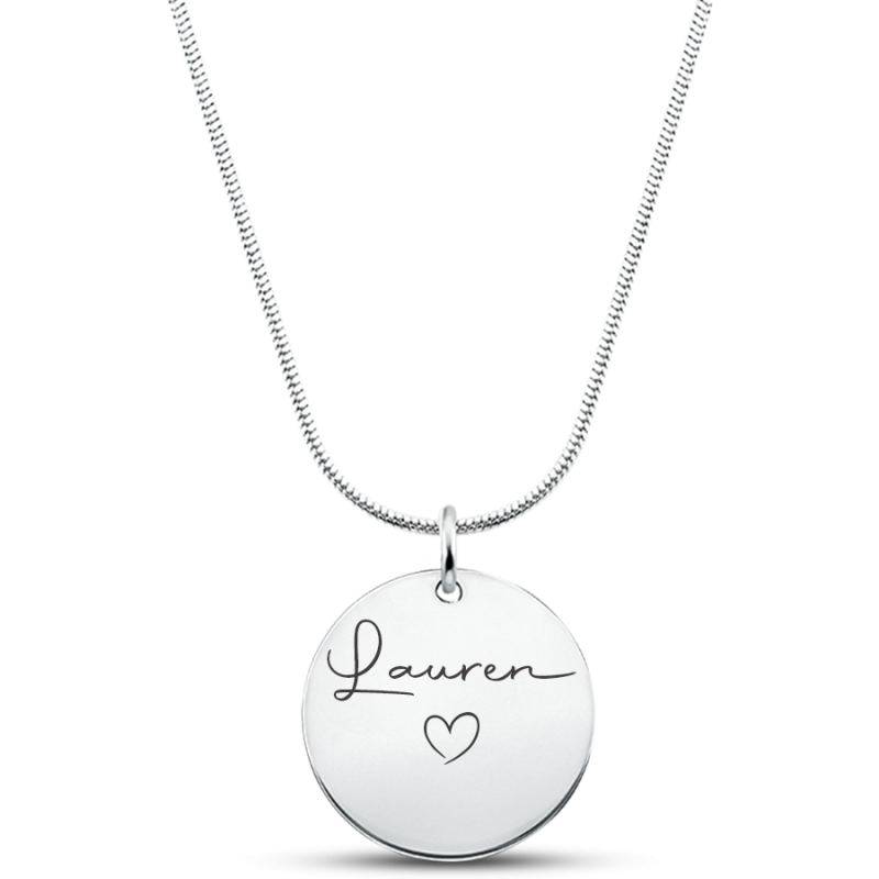 Personalised Circle Necklace With Luxury Chain