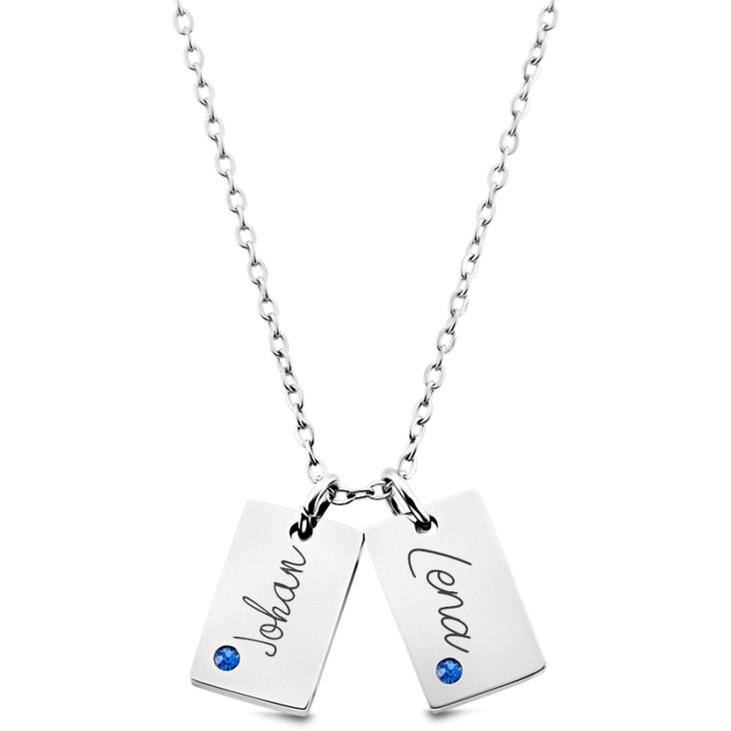 Personalised Name Necklace with Crystals
