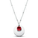 Personalised Circle & Birthstone Necklace