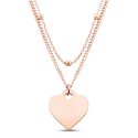 Heart Necklace with Layered Chain
