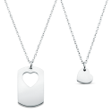 Military Tag & Heart Family Necklaces