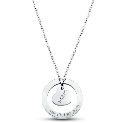 Personalised Dangle Heart Necklace
