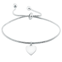 Personalised Dangle Heart with Adjustable Bracelet