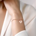Personalised Dangle Heart with Adjustable Bracelet